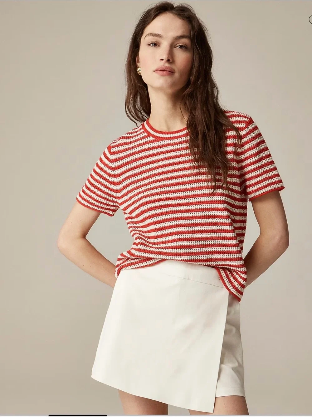 J Crew Wrap front skort in bi stretch cotton blend